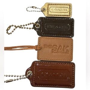 4pc COACH & SAK Hangtag Bundle - 3 New, 1 Used